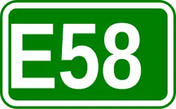 Zeichen der Europastraße 58