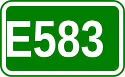 Zeichen der Europastraße 583