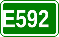 Zeichen der Europastraße 592