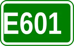 Zeichen der Europastraße 601
