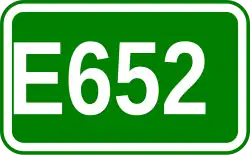 Zeichen der Europastraße 652