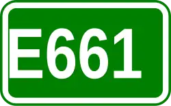 Zeichen der Europastraße 661