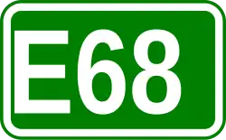Zeichen der Europastraße 68