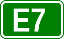 Zeichen der Europastraße 7