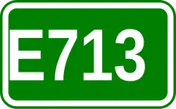 Zeichen der Europastraße 713