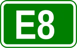 Zeichen der Europastraße 8
