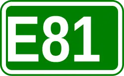 Zeichen der Europastraße 81