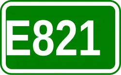 Zeichen der Europastraße 821
