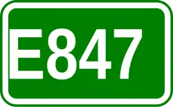 Zeichen der Europastraße 847