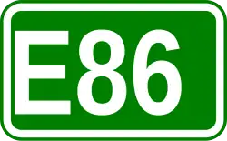 Zeichen der Europastraße 86