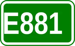 Zeichen der Europastraße 881