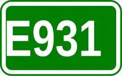 Zeichen der Europastraße 931