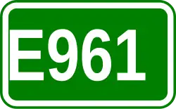 Zeichen der Europastraße 961