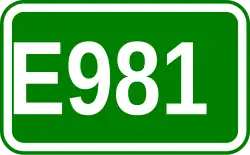Zeichen der Europastraße 981