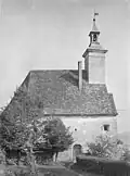 Aufnahme von 1941–1942 mit dem alten Dachreiter (Westseite)