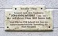 Weidlehaus in Kempten (Tafel mit Details zum Namensgeber)