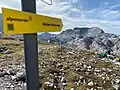 Wegtafel am Temlbergsattel