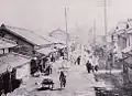 Jeonjus Stadtzentrum (Wansan-Distrikt) während der japanischen Herrschaft über Korea