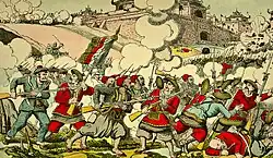 Einnahme von Bắc Ninh am 12. März 1884 durch die Franzosen