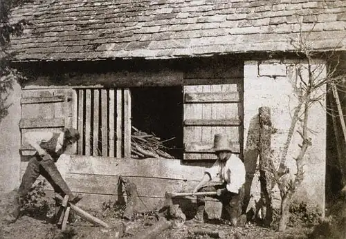 Schreiner in Lacock, Kalotypie, etwa 1843