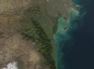 Satellitenbild des Talysch-Gebirges