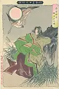 Farb­holz­schnitt des Sesshōseki in Nasu von Tsukioka Yoshitoshi