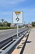 Doppelte Distanzschutzplanke in Spanien