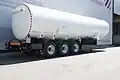 3-Achs-Aluminium-Tanksattelanhänger, zylindrisch