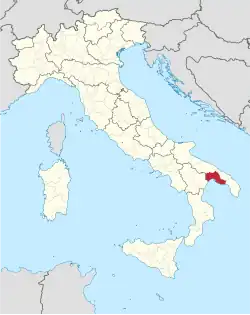 Lage innerhalb Italiens