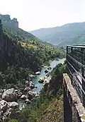 Der Felssturz Pas de Soucis vor dem Ende der Schlucht