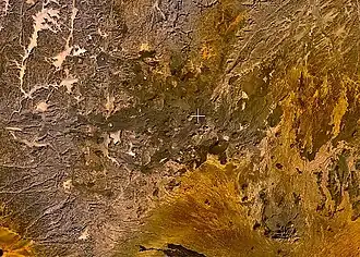 Satellitenaufnahme des Tarso-Tôh-Vulkanfeldes