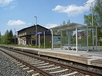 Empfangsgebäude, Gleisseite