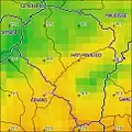 Jahresdurchschnitts-temperatur (2000)[6]