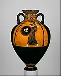 Panathenäische Amphore (archaisch); ca. 530 v. Chr.; Metropolitan Museum of Art[19]