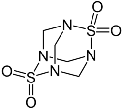 Strukturformel von Dithiatetraazaadamantantetroxid