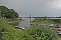2011; Ausfahrt vom Yachthafen zur Elbe