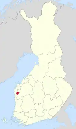 Lage von Teuva in Finnland