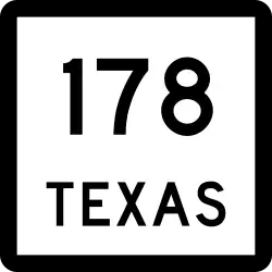 Straßenschild der Texas State Highway 178