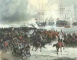 La flotte hollandaise prise par les glaces, et capturée par la cavalerie française (1795)