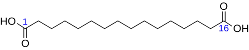 Strukturformel von Thapsiasäure