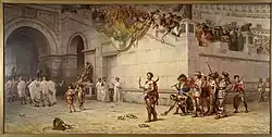 Edwin H. Blashfield, Commodus verlässt die Arena (1870er-Jahre, The Hermitage Museum, Norfolk [VA])
