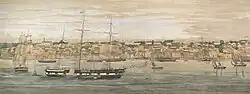 Benjamin Russell und Caleb B. Purrington: The Grand Panorama of a Whaling Voyage ‘Round the World’ (Teilabschnitt des Panoramas)