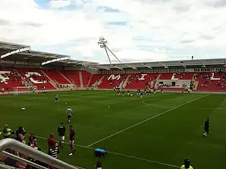 Das New York Stadium der Rotherham United am Tag des Eröffnungsspiels