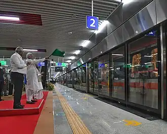 Narendra Modi eröffnet eine neue Strecke (30. September 2022)