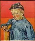 Flächencharakter: Vincent van Gogh: Schuljunge (Camille Roulin, der Sohn des Postmanns), 1890