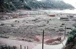 Das fast völlig zerstörte Zentrum von Corral (Foto vom Herbst 1960)