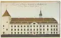 Schloss um 1789 nach Brotze
