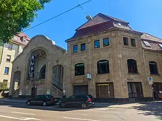 Fassade des Theater Rampe im ehemaligen Zahnradbahnhof
