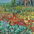 Theodor Gerkens, Hochsommergarten 2006-118, Eitempera auf Hartfaserplatte, 60 × 60&nbsp;cm.