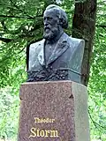Büste Theodor Storms im Schlosspark Husum